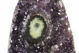 Tall, Dark Purple Amethyst Cluster On Wood Base - Uruguay #121248-2